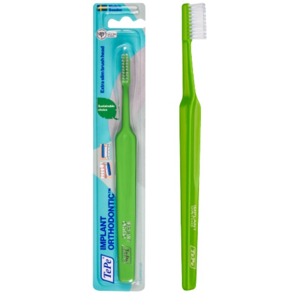 Toothbrush "TePe" orthodontic for implants and braces 1pcs