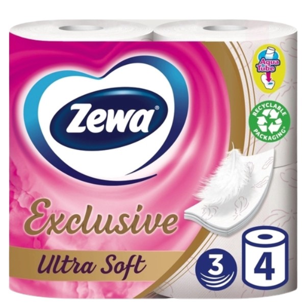 Туалетная бумага "Zewa" Exclusive Ultra Soft 4шт