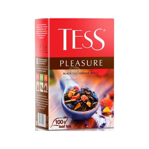 Black tea "Tess" with rosehip and apple 100 gr.