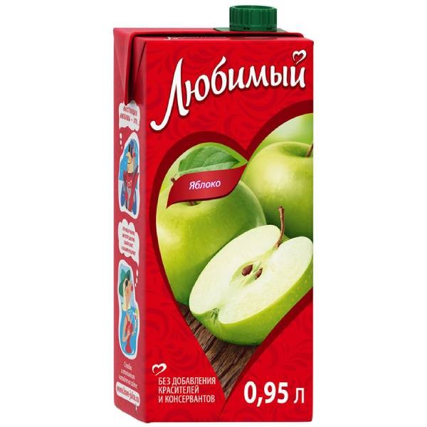 Natural Juice "Любимый" with apple flavor 0.95l