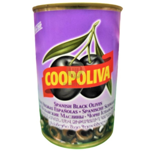 Olives "Coopoliva" black sliced 385g