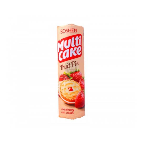 Biscuit "Roshen" Multi cake, with strawberry cream 180 gr