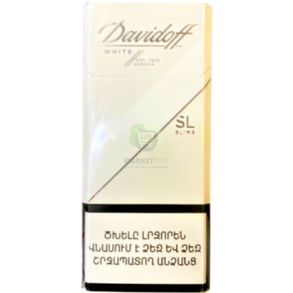 Cigarettes "Davidoff" White Slims 20pcs