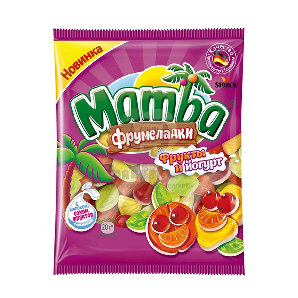 Мармелад "Mamba" фрукты и йогурт 72 гр