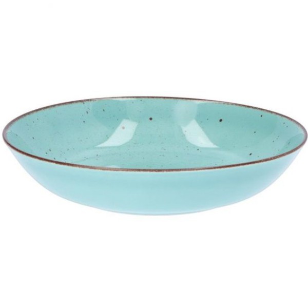 Plate Deep "Marketyan" City Turquoise 21cm