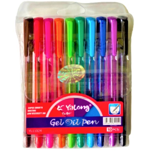 Set of pens "Yalong" gel 10pcs
