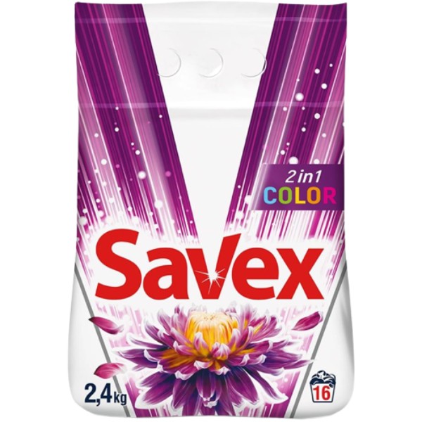 Washing powder "Savex" 2in1 for color automat 2.4kg