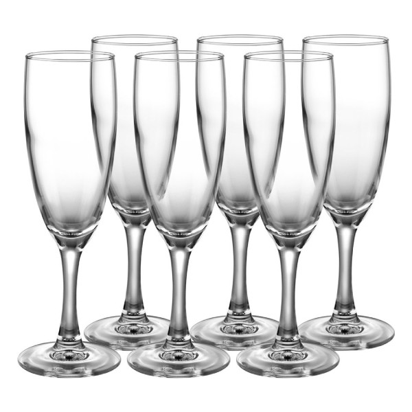 Champagne glass "French Brasserie" glass 170ml 6pcs