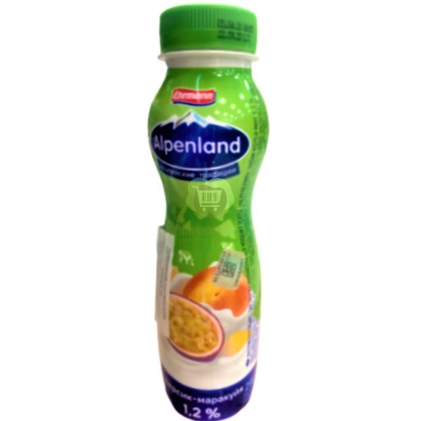 Питьевой йогурт "Ehrmann" Алпенленд маракуйя персик 1.2% 290г