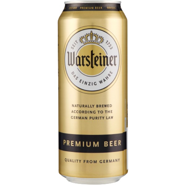 Beer "Warsteiner" premium 4.8% can 0.5l