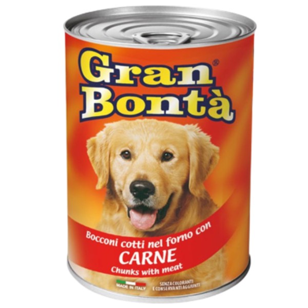 Canned dog food "Monge" Gran Bonta meat 400g