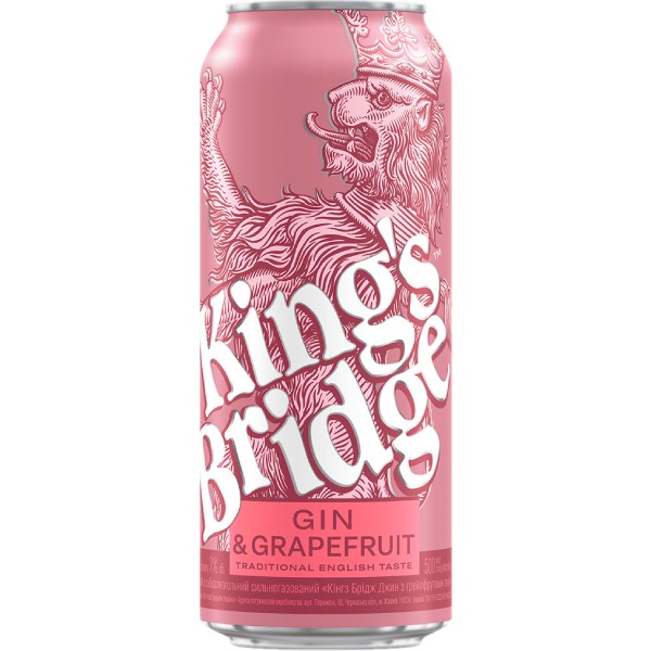 Light alcohol carbonated drink "Kings Bridge" in a 0.5l can