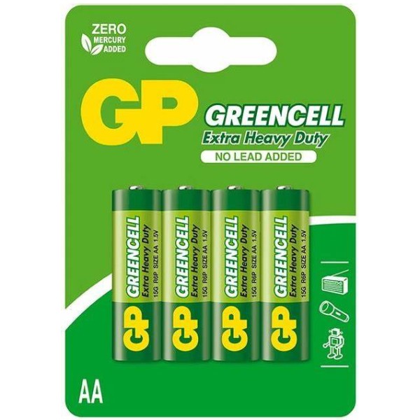 Батарейки электрические "GP Greencell" АА