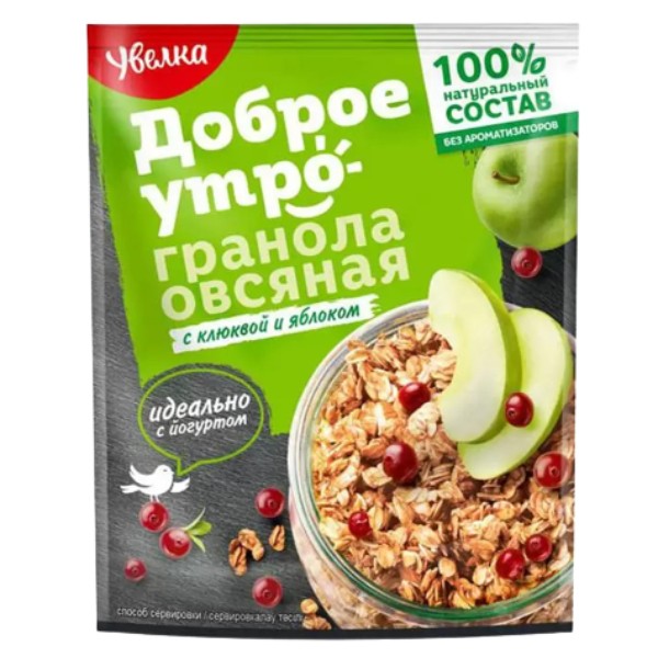 Granola oat "Uvelka" with cranberry and apple 40g