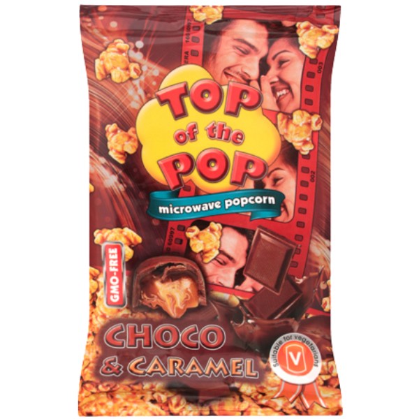 Popcorn "Top of Pop" with chocolate and caramel flavor for microwave oven 100g