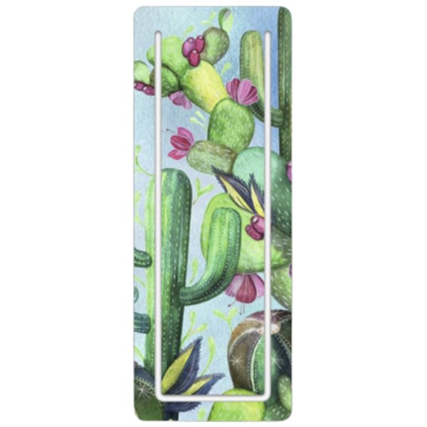 Bookmark for books "Phoenix+" Blooming cactus cardboard 1pcs