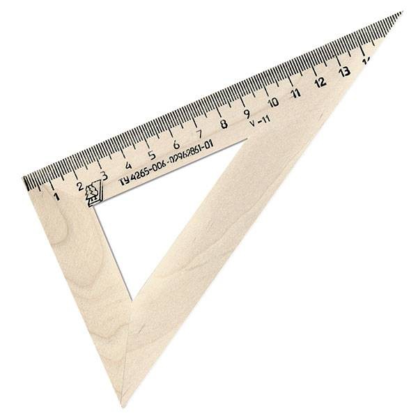 Wooden ruler "Marketyan" triangle C139