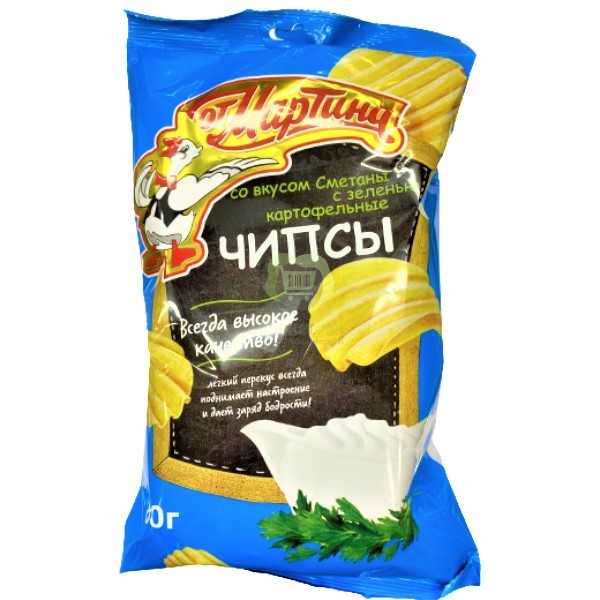 Chips "Ot Martina" sour cream with greens 80g