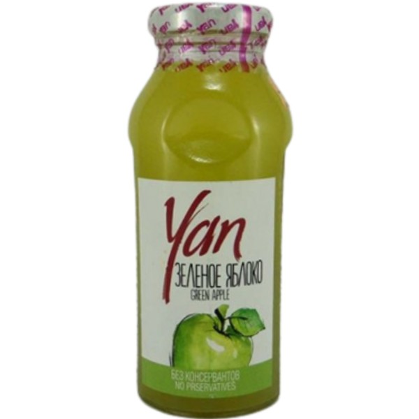 Juice "Yan" green apple g/b 250ml
