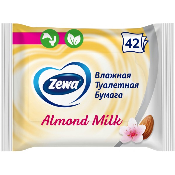 Wet wipes "Zewa Kids" with almond scent 42pcs