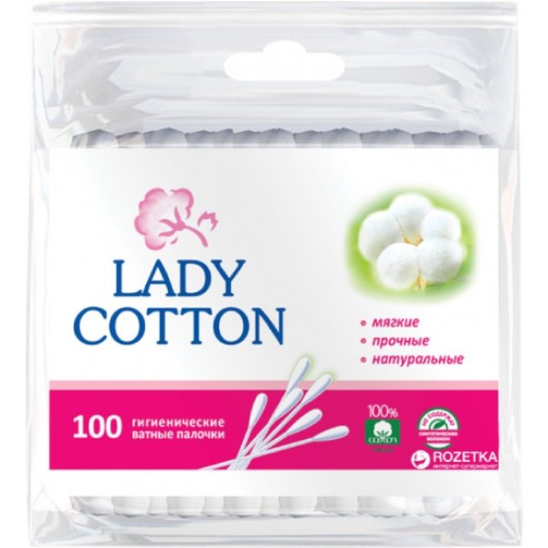 Cotton swabs "Lady Cotton" for ears 100pcs