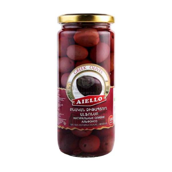 Красные оливки "Aiello" Каламата 520 гр.