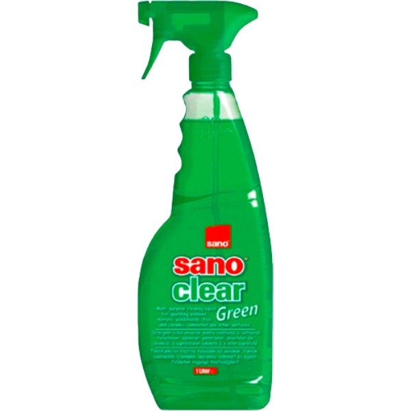 Մաքրող միջոց «Sano» Գրին ապակու և հայելիների համար 1լ