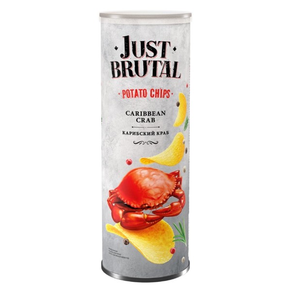 Чипсы "Just Brutal"со вкусом краба 100г