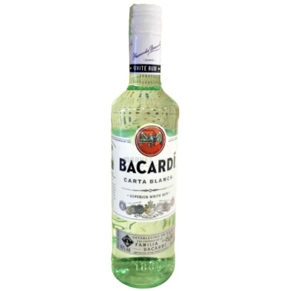 Rum "Bacardi" white 40% 0.5l