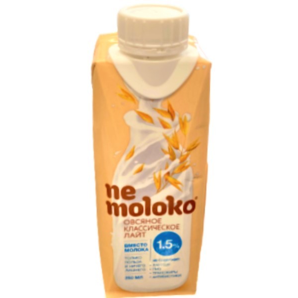 Oatmeal drink "Ne moloko" classical light without lactose 250ml