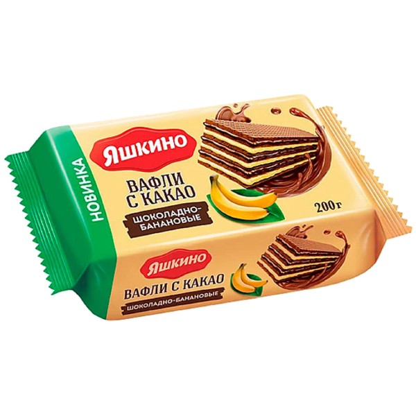 Waffle "Yashkino" with banana flavor 200g