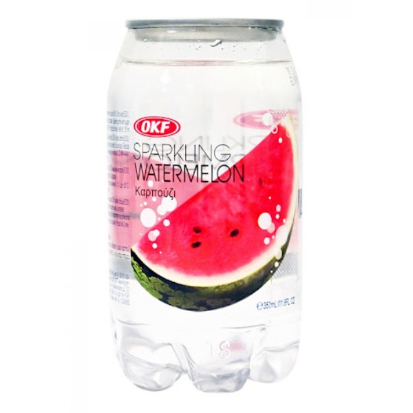 Carbonated Drink "OKF" Watermelon Flavor with Sugar and Sweetener in Plastic Container 350ml