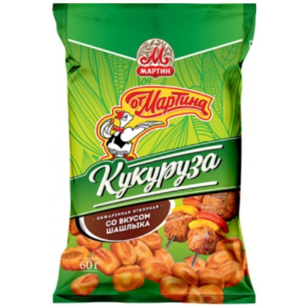 Зёрна кукурузные "От Мартина" со вкусом шашлыка 60г