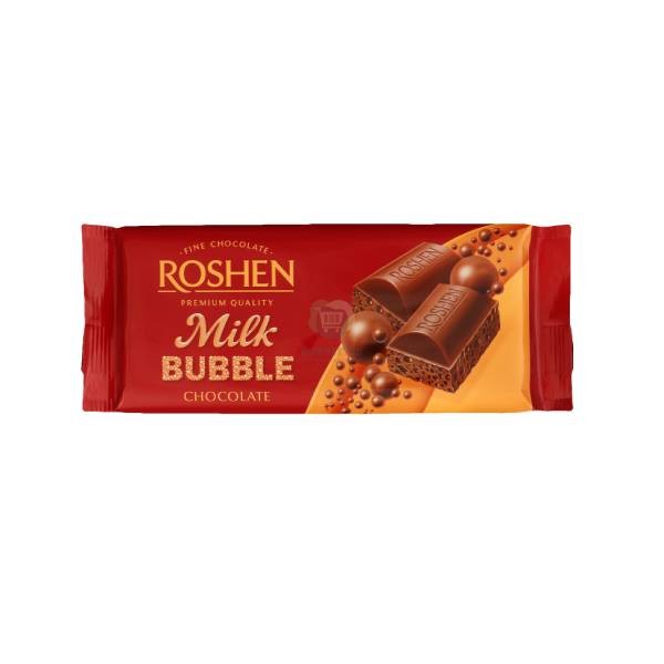 Chocolate bar "Roshen" with milk bubbles 90g