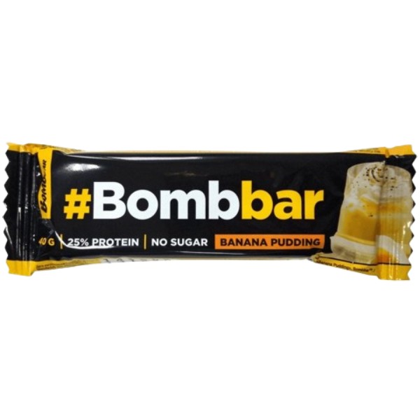Батончик "Bombar" протеиновый в шоколаде банановый пудинг 40г