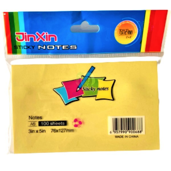 Sticky notes "JinXin" A5 76*127mm 100sheets
