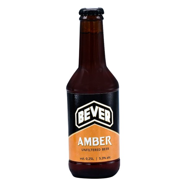 Beer "Bever" amber, unfiltered, semi-dark 250ml