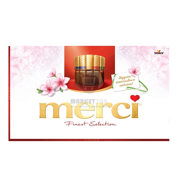 Коллекция шоколадных конфет "Merci" коллекция 400 гр.