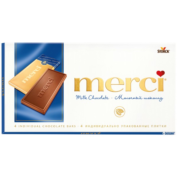 Շոկոլադե սալիկ «Merci» կաթնային 100գ