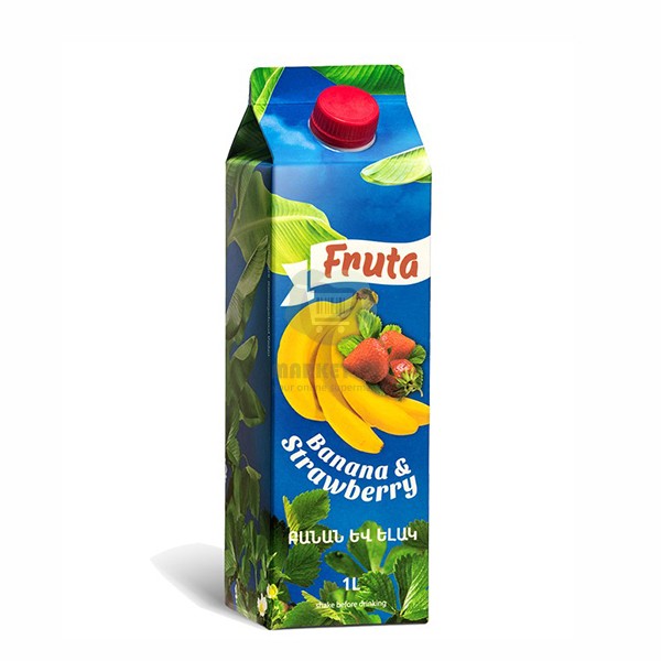 Juice "Fruta" banana-strawberry 1l