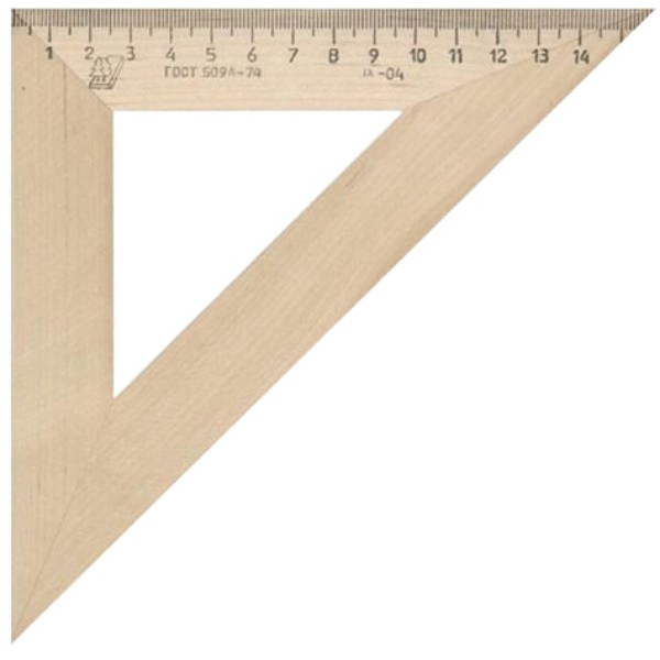 Wooden ruler "Marketyan" triangle C16