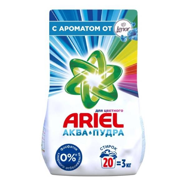 Լվացքի փոշի «Ariel» ավտոմատ գունավոր լորենով 3կգ