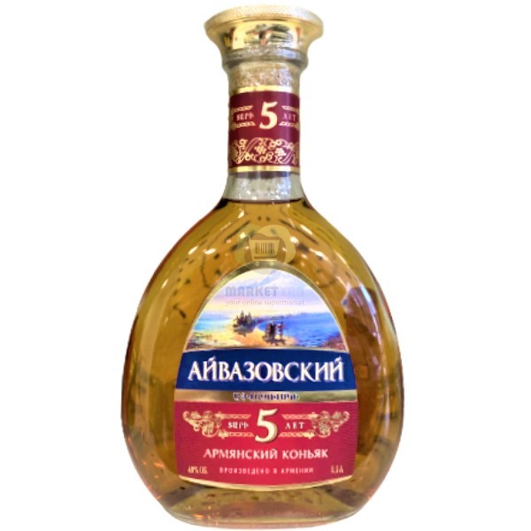 Cognac "Aivasovsky" 5 years old 40% 0.5l