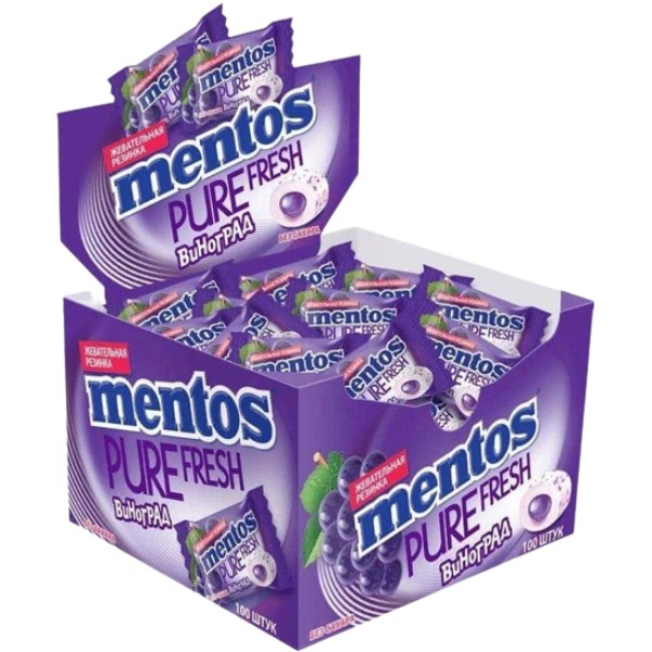 Մաստակ «Mentos» Փուր Ֆրեշ խաղող 2գ