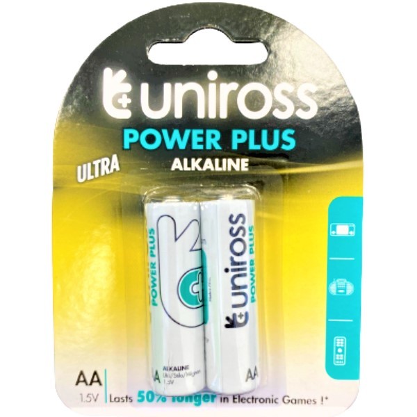 Batteries "Uniross" Power Plus AA 1.5V 2pcs