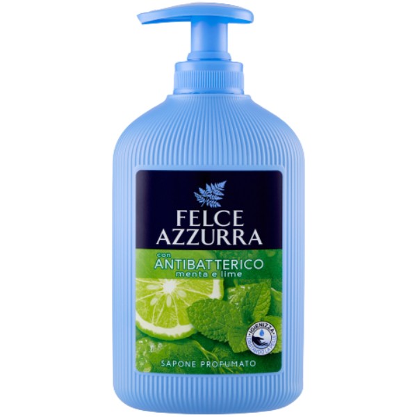 Мыло жидкое "Felce Azzurra" антибактериальное с экстрактом лайма и мяты 300мл