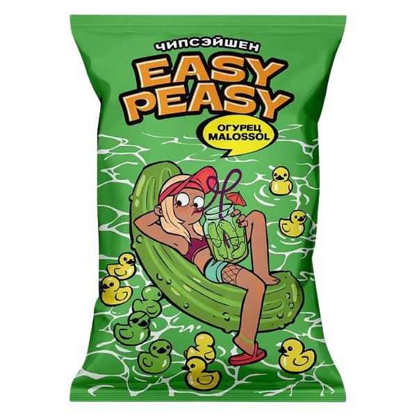 Chips potato "Easy Peasy" with lightly salted cucumber flavor 50g