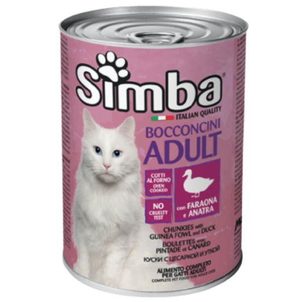 Canned food for cats "Simba" with duck 415g