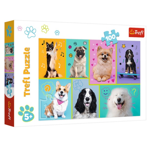 Puzzle "Trefl" in the world of dogs 100 pieces