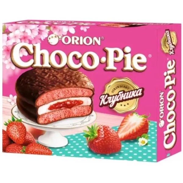 Թխվածքաբլիթ օրիոն «Choco-Pie» ելակ 12 Հատ